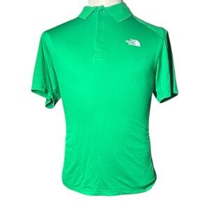 NORTHFACE Men’s Green Polo Flashdry Shirt 👕 Size Medium